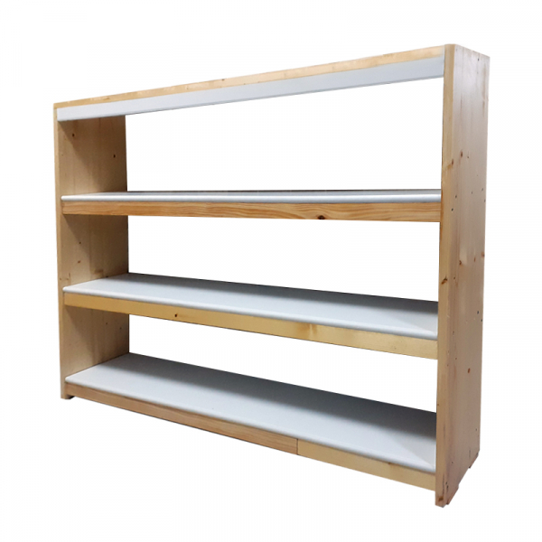 Raft din lemn de pin cu polite albe din pvc extrudat 800x870x200mm(Lxhxl) [2]