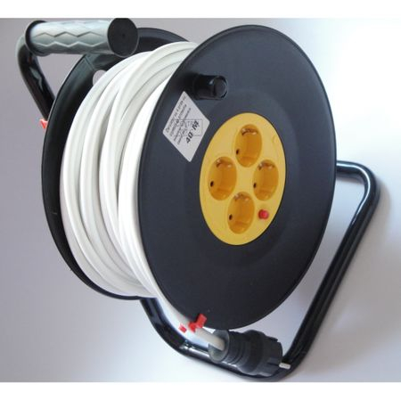 Prelungitor cu tambur 4 prize schuko 30 metri, cablu 3x1.5mm [3]