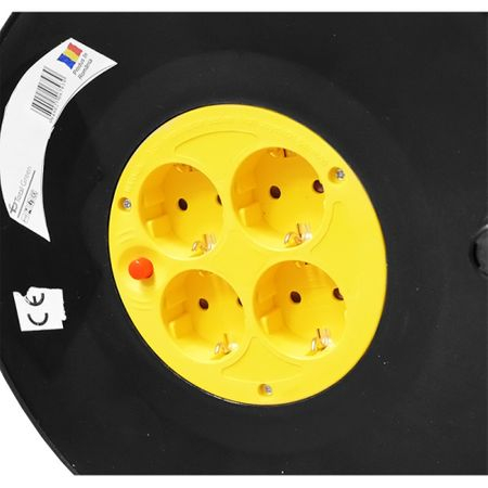 Prelungitor cu tambur 4 prize schuko 25 metri, cablu 3x2.5mm [2]
