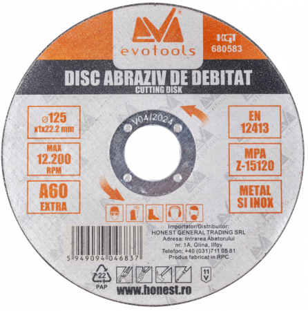 Articole de consum industrie - Disc abraziv de debitat,granulatie A36,diametru 355 mm,grosime 3 mm
