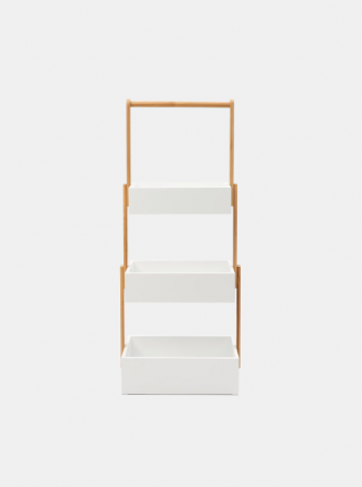 Mobilier din PVC pentru casă - Etajera,alba,20x32x75 cm