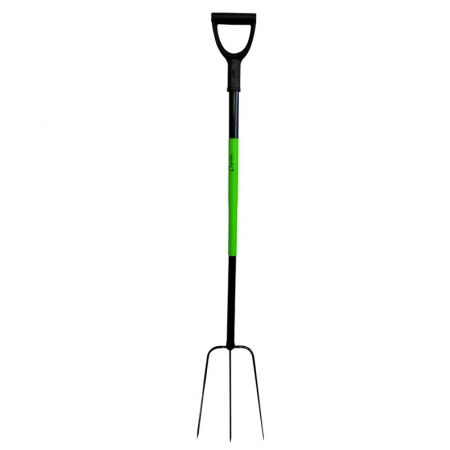 Accesorii gradina - Furca universala, Geolia, cu 3 dinti, otel, latime 22 cm, lungime 123 cm