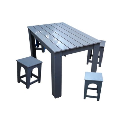 Mobilier PVC pentru grădină - Masă cu scaune pentru gradină PVC