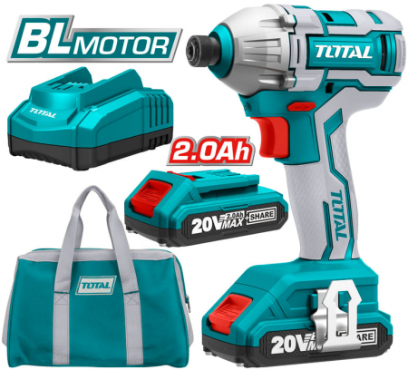 Scule electrice - Masina de insurubat cu impact si 2  acumulatori 20 V,2.0AH