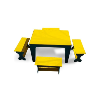 Mobilier PVC - Masă cu canapele pentru gradină