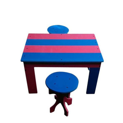 Mobilier PVC - Masă multicoloră cu doi tabureți