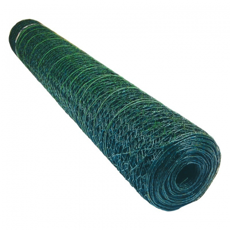 Plasa rabitz zincata plastifiata - Plasa rabitz Zn plastifiata 1X10 m - 3/4'' (19 MM) X 1.0/0.6 MM