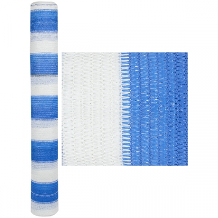 Plase umbrire - Plasa Umbrire Multicolor HDPE UV alb-albastru 95% mp, lungime 10m,latime 2 m