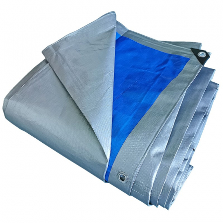 Prelata cu inele - Prelata cu inele 10 x 15 m - 180 g/mp - argintiu-albastru