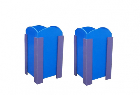 Cosuri si pubele - Set 2 bucati cos Helene de exterior pentru gunoi din pvc capaciate 35 litrii