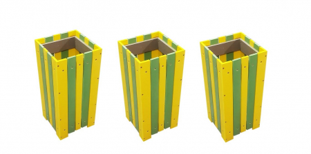 Cosuri si pubele - Set 3 bucati cos pentru gunoi de exterior capacitate 35 L