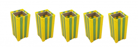 Cosuri si pubele - Set 5 bucati cos pentru gunoi de exterior capacitate 35 L