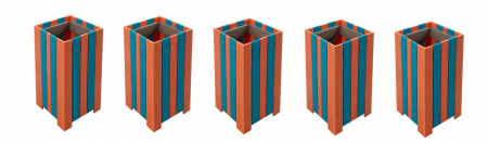 Cosuri si pubele - Set 5 bucati cos stradal pentru gunoi capacitate 50 L multicolor