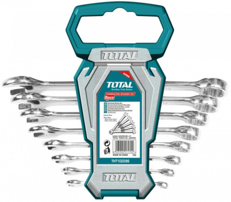Scule pentru construcții - Set 8 chei combinate fixe/inelare, de 6-19 mm