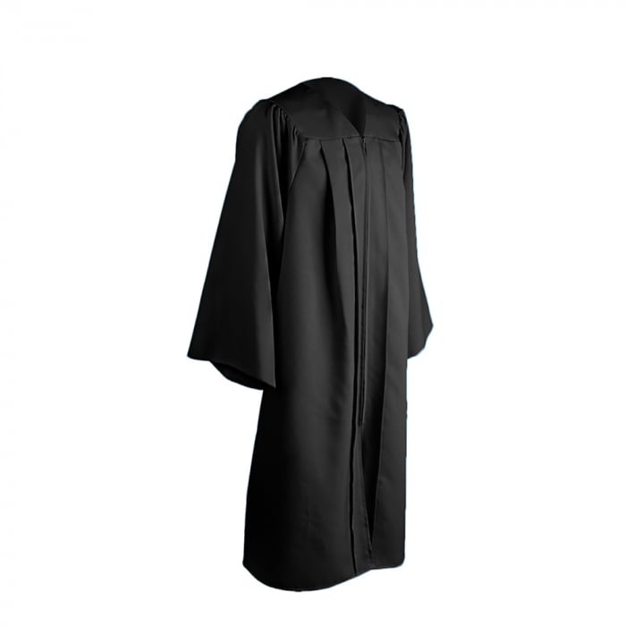 Matte Black Bachelors Gown, Cap, & Tassel [4]