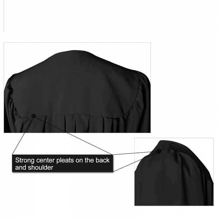 Matte Deluxe Black Bachelors Gown, Cap, & Tassel [7]