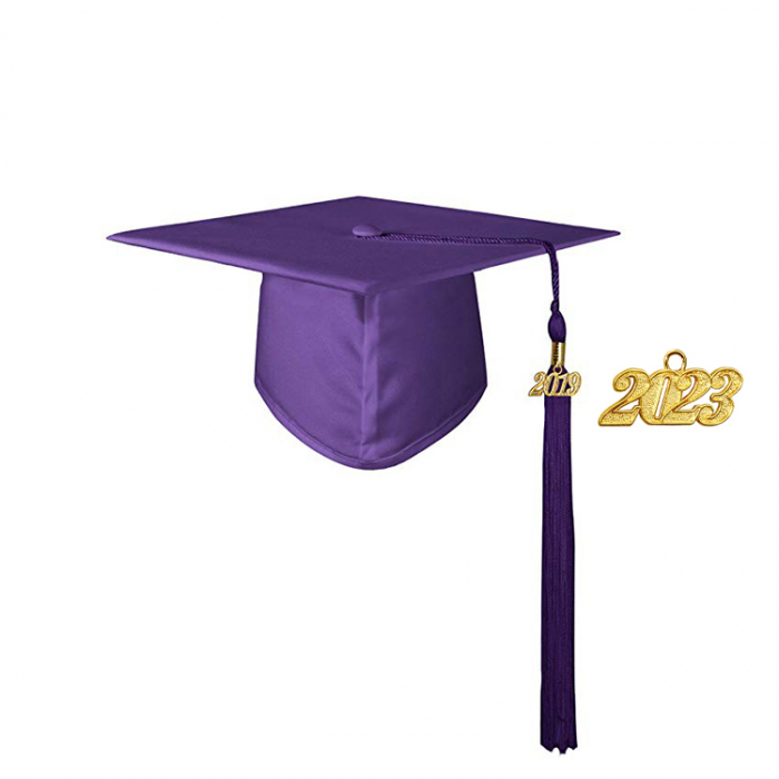 Matte Purple Bachelors Gown, Cap, & Tassel [2]