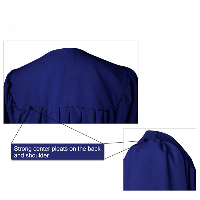 Matte Royal Blue Bachelors Gown, Cap, & Tassel [5]