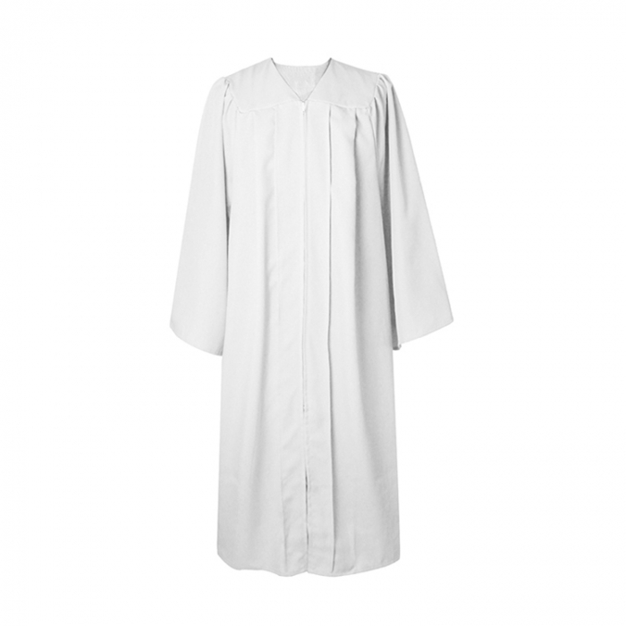 Matte White Bachelors Gown, Cap, & Tassel [3]