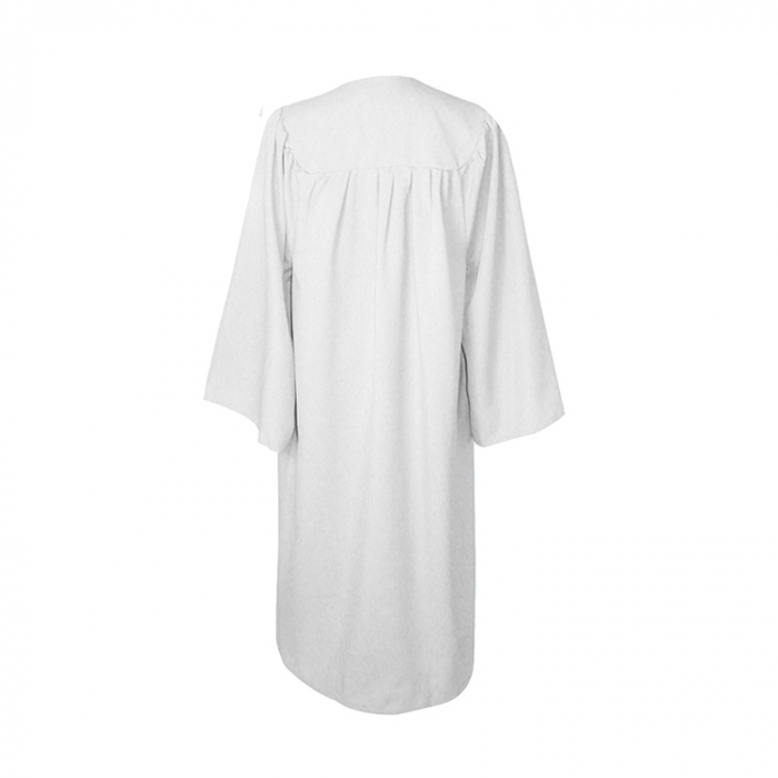 Matte White Bachelors Gown, Cap, & Tassel [4]