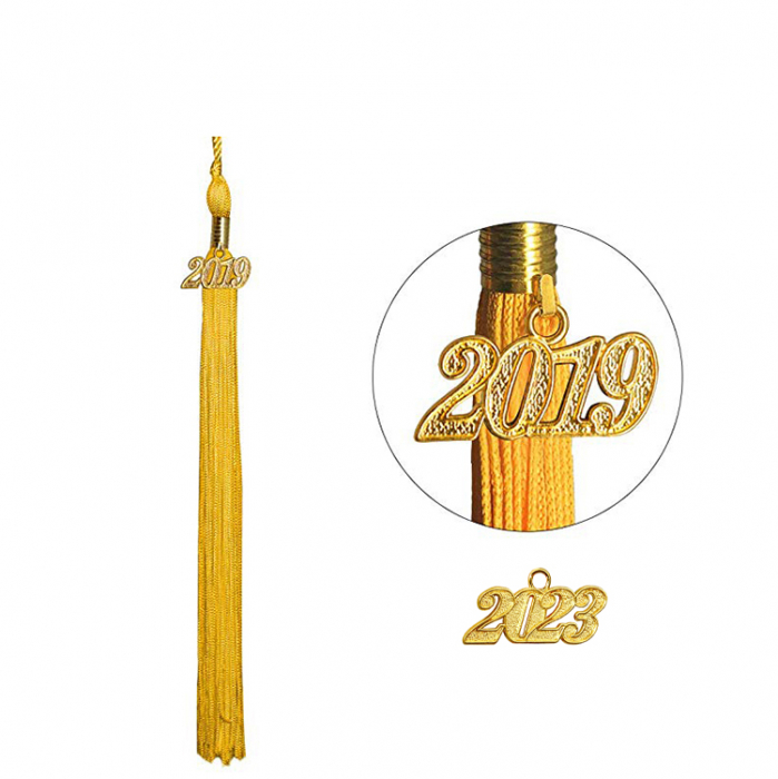 Shiny Gold Bachelors Gown, Cap & Tassel [3]