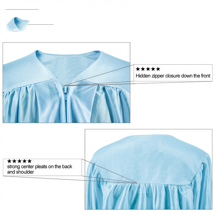 Shiny Light Blue Bachelors Gown [2]