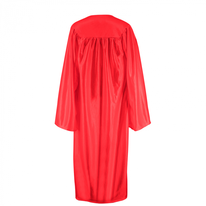 Shiny Red Bachelors Gown, Cap & Tassel [5]