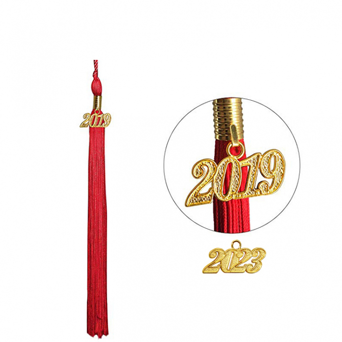 Shiny Red Bachelors Gown, Cap & Tassel [4]