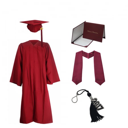 Kindergarten - High-Quality-Decorated-Maroon-Matte-Children-Graduation