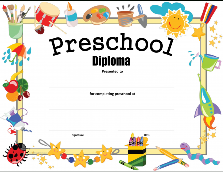 Diplomas - Preschool-Diploma-Certificate