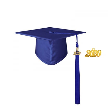 Cap & Tassel - Matte Blue  Masters Cap