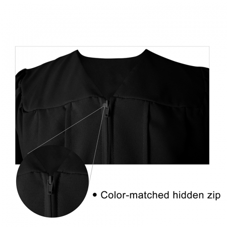 Matte Deluxe Black Bachelors Gown, Cap, & Tassel [7]