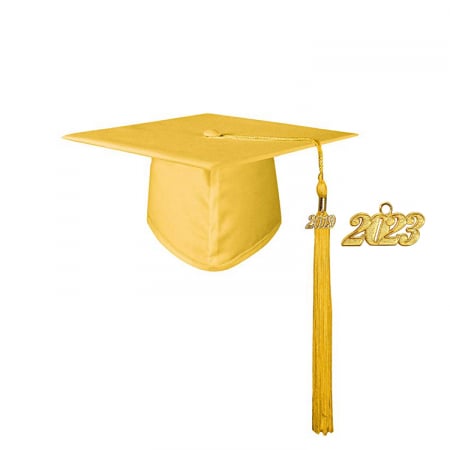 Cap & Tassel - Matte Gold Bachelors Cap