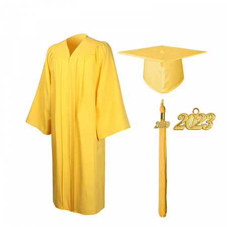 Cap, Gown & Tassel - Matte Gold Bachelors Gown, Cap, & Tassel