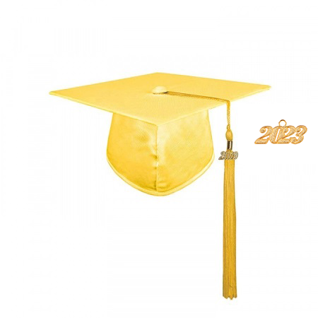 Cap & Tassel - Matte Gold  Doctoral Cap
