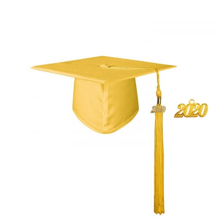 Cap & Tassel - Matte Gold  Masters Cap