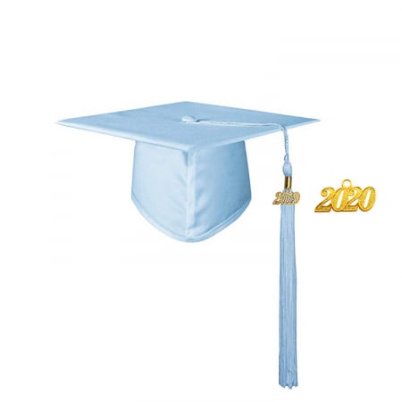 Cap & Tassel - Matte Light Blue  Masters Cap
