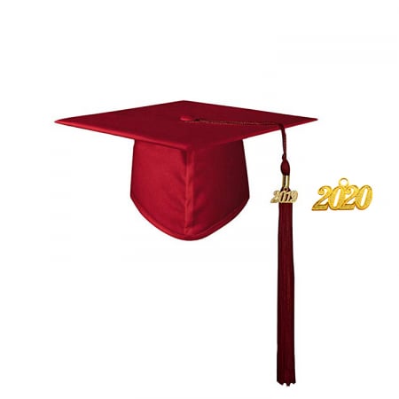 Cap & Tassel - Matte Maroon Masters Cap
