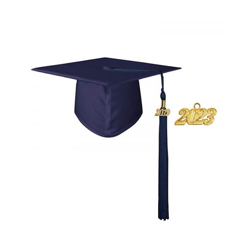 Cap & Tassel - Matte Navy Bachelors Cap