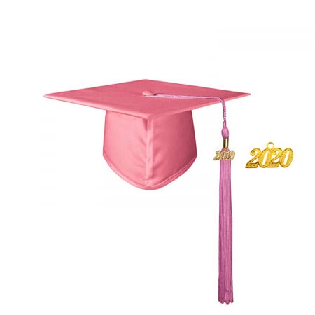 Cap & Tassel - Matte Pink Masters Cap