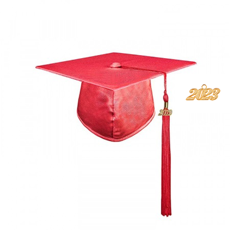 Cap & Tassel - Matte Red Doctoral Cap