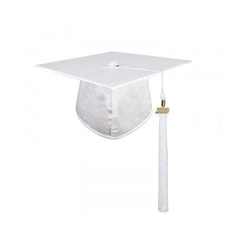 Matte White Bachelors Gown, Cap, & Tassel [1]