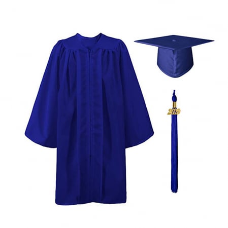 Kindergarten - Royal Blue-Matte-Preschool-Children-Graduation-Gown-And