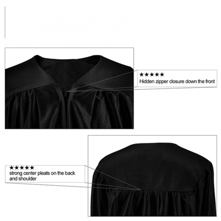 Shiny Black Bachelors Gown [1]