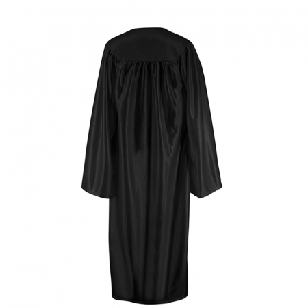 Shiny Black Bachelors Gown, Cap, & Tassel [4]