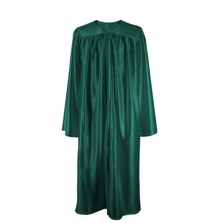 Gown - Shiny Forest Green Bachelors Gown