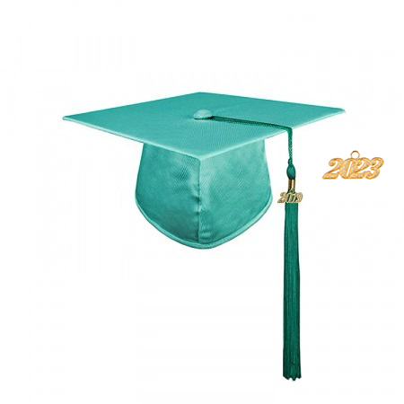 Cap & Tassel - Shiny Green Doctoral Cap