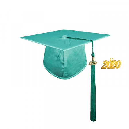 Cap & Tassel - Shiny Green Masters Cap