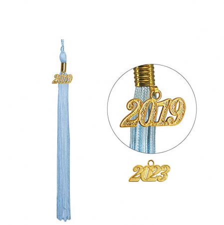 Shiny  Light Blue Bachelors Gown, Cap & Tassel [2]