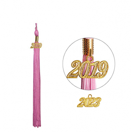 Shiny Pink Bachelors Gown, Cap & Tassel [2]